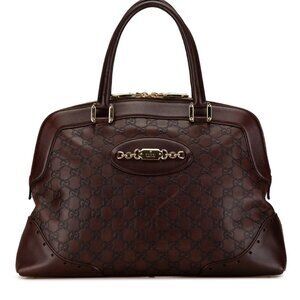 Gucci Guccissima Punch Shima Leather Satchel Y2K Collector Rare EUC